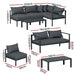 4 Seater Outdoor Sofa Set Aluminium Patio Furniture Setting