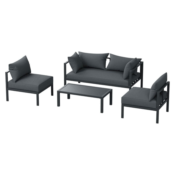 4 Seater Outdoor Sofa Set Aluminium Patio Furniture Setting