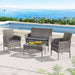 4 Seater Outdoor Sofa Set Wicker Setting Table Chair