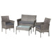 4 Seater Outdoor Sofa Set Wicker Setting Table Chair