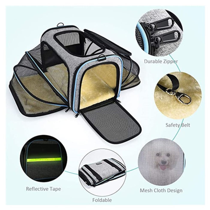4 Sides Expandable Breathable Collapsible Pet Travel