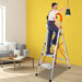 4 Step Ladder Multi-purpose Folding Aluminium Lightweight