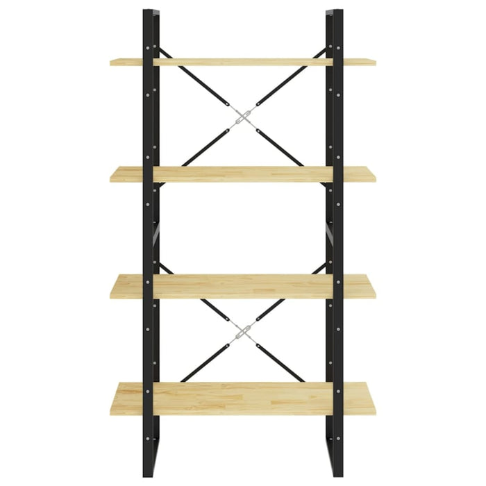 4-tier Book Cabinet 80x30x140 Cm Solid Pine Wood Nblalx