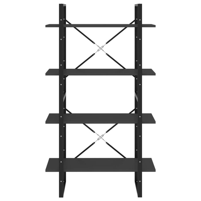 4-tier Book Cabinet Grey 80x30x140 Cm Chipboard Nblapk