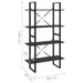 4-tier Book Cabinet Grey 80x30x140 Cm Chipboard Nblapk