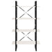 4-tier Book Cabinet White 80x30x140 Cm Solid Pine Wood