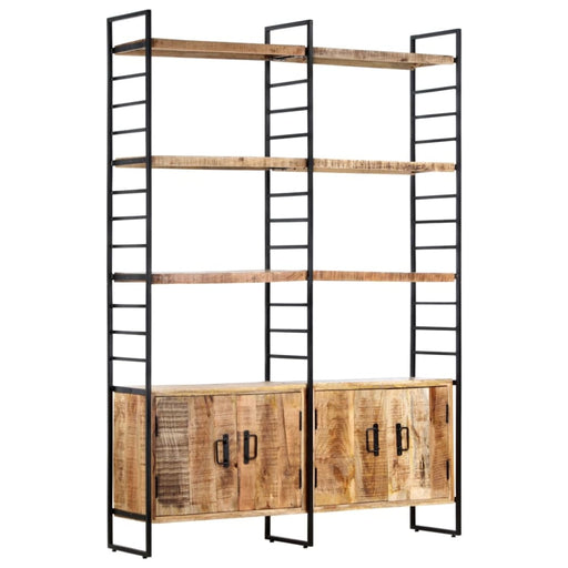 4 - tier Bookcase 124x30x180 Cm Rough Mango Wood Xnaaon