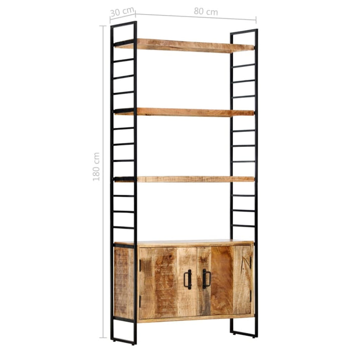4-tier Bookcase 80x30x180 Cm Rough Mango Wood Xnaaxx