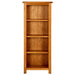4-tier Bookcase Solid Oak Wood Ttoiab