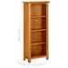 4-tier Bookcase Solid Oak Wood Ttoiab