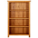 4-tier Bookcase Solid Oak Wood Ttoitp