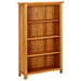 4-tier Bookcase Solid Oak Wood Ttoitp