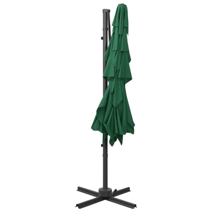 4-tier Parasol with Aluminium Pole Green 250x250 Cm Totnxo