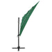 4-tier Parasol with Aluminium Pole Green 250x250 Cm Totnxo
