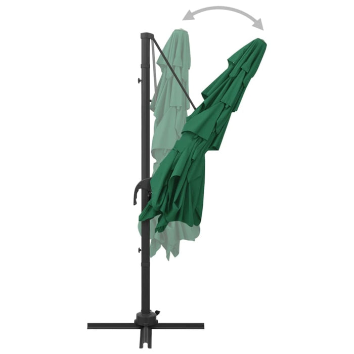 4-tier Parasol with Aluminium Pole Green 250x250 Cm Totnxo