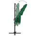 4-tier Parasol with Aluminium Pole Green 250x250 Cm Totnxo