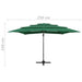 4-tier Parasol with Aluminium Pole Green 250x250 Cm Totnxo