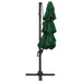 4-tier Parasol with Aluminium Pole Green 3x3 m Totnxk