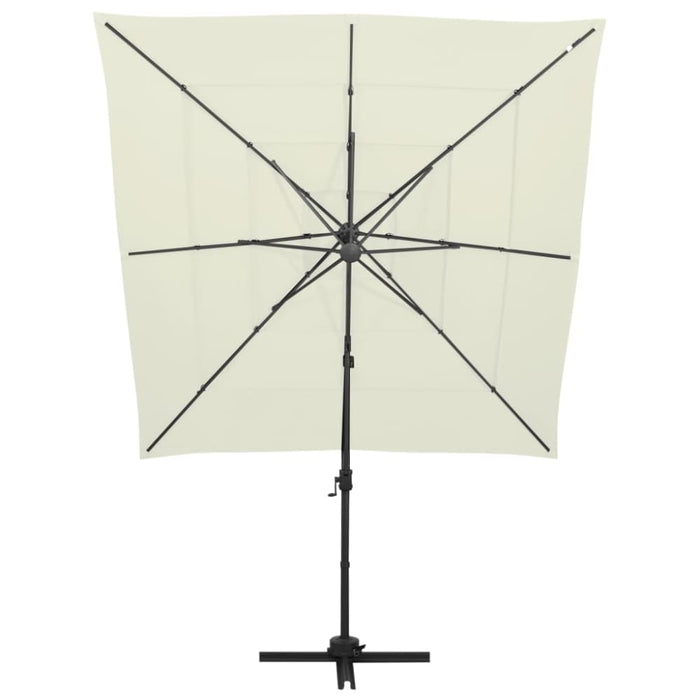 4-tier Parasol with Aluminium Pole Sand 250x250 Cm Totnxb