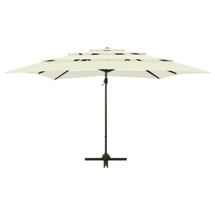 4-tier Parasol with Aluminium Pole Sand 250x250 Cm Totnxb