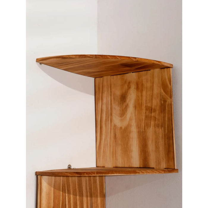 4 Tier Wood Wall Mounted Display Stand
