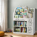 4 Tiers Kids Bookshelf Storage Children Bookcase Toy