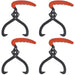 4 Pcs Log Tongs With Pvc Handle Oaoxlk