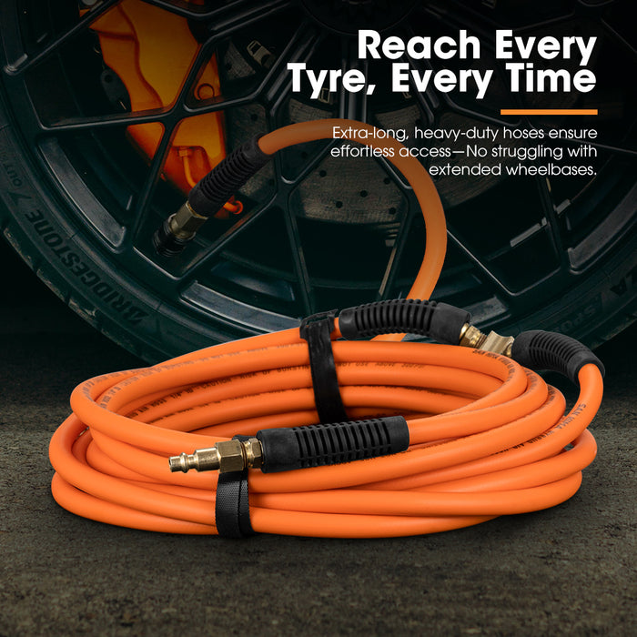 4-Way Digital Tyre Inflator 250 Psi Car Air Compressor Tire Gauge Hose