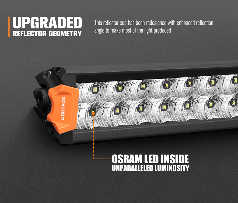 40Inch Osram Led Light Bar Spot Flood Combo Dual Row Lamp Offroad 4X4