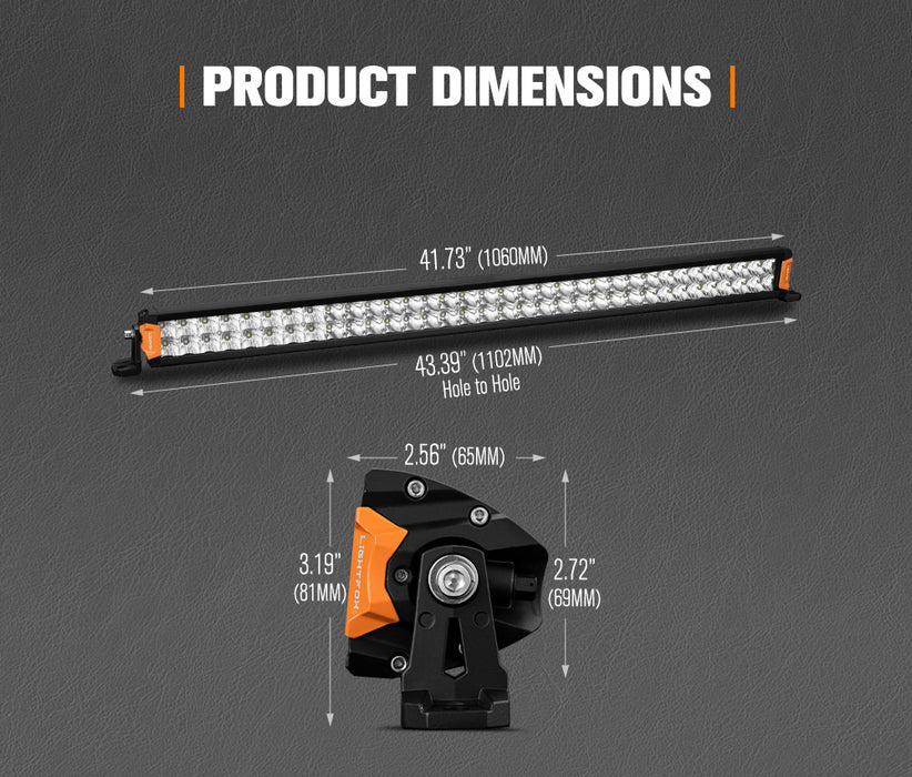 40Inch Osram Led Light Bar Spot Flood Combo Dual Row Lamp Offroad 4X4