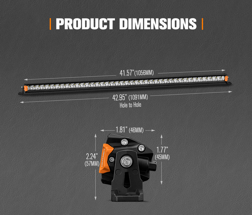 40Inch Osram Led Light Bar Super Slim Single Row Spot Flood Beam Offroad