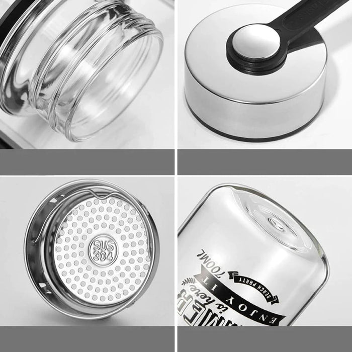 400/2000ml Glass Cup with Lid for Coffee