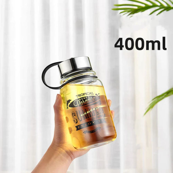 400/2000ml Glass Cup with Lid for Coffee