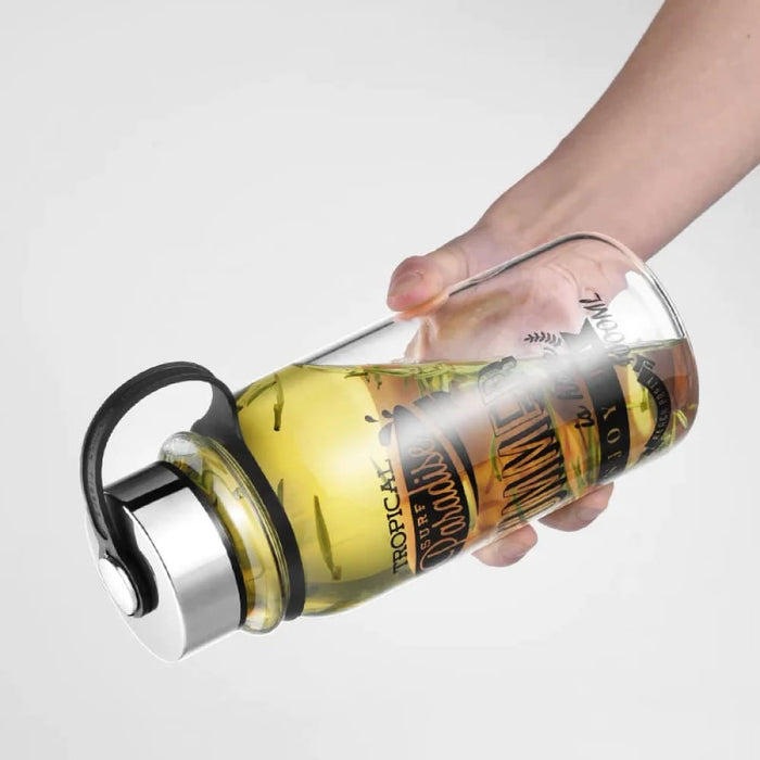 400/2000ml Glass Cup with Lid for Coffee