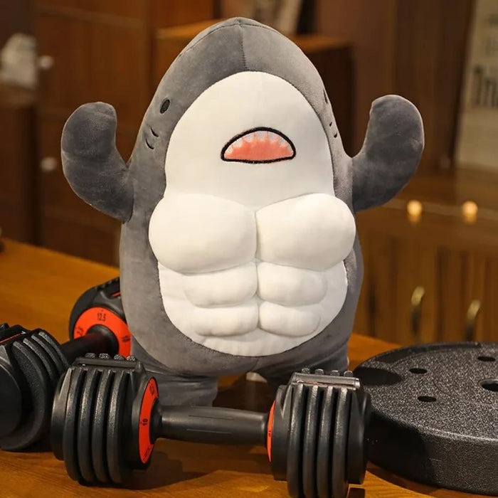 40cm Muscle Shark Plush Toy For Girls And Boys Strong