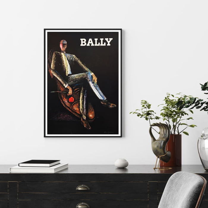 40cmx60cm Bally Man & Woman 2 Sets Black Frame Canvas Wall