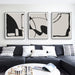 40cmx60cm Black Beige 3 Sets Frame Canvas Wall Art