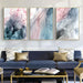 40cmx60cm Colorful Ink Abstract 3 Sets Gold Frame Canvas