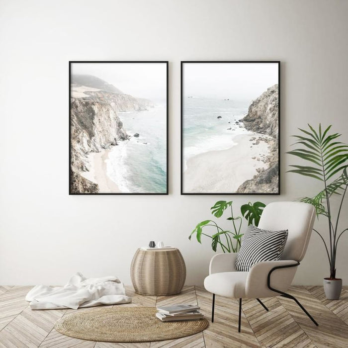 40cmx60cm Modern Abstract 2 Sets Black Frame Canvas Wall Art