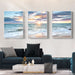 40cmx60cm Sunrise by the Ocean 3 Sets White Frame Canvas
