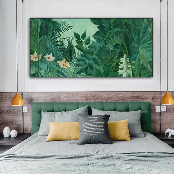 40cmx80cm the Equatorial Jungle Green Forest by Henri