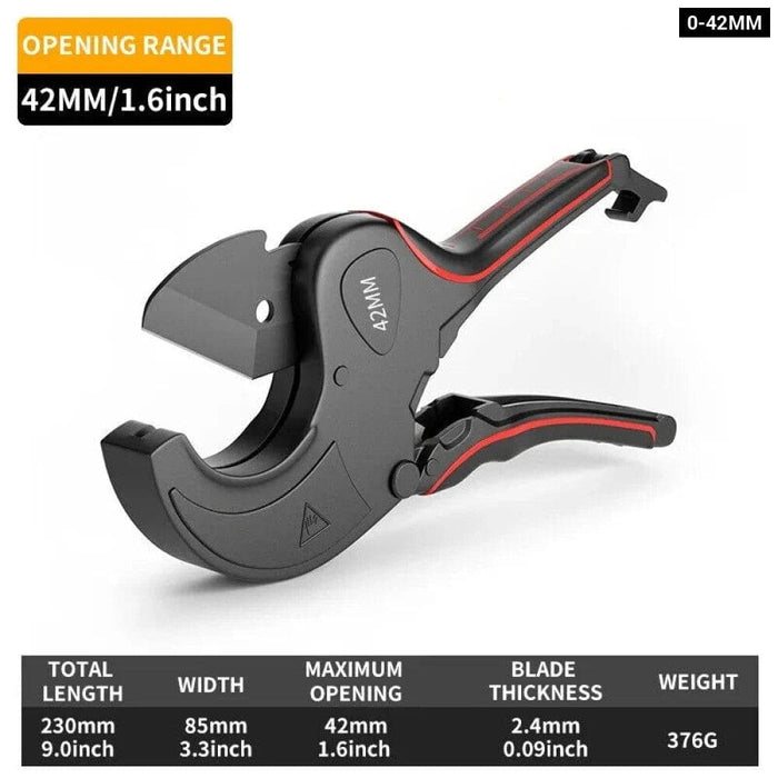 42 75mm Pipe Cutter Aluminum Ratchet Scissors for Pvc Pu Pp