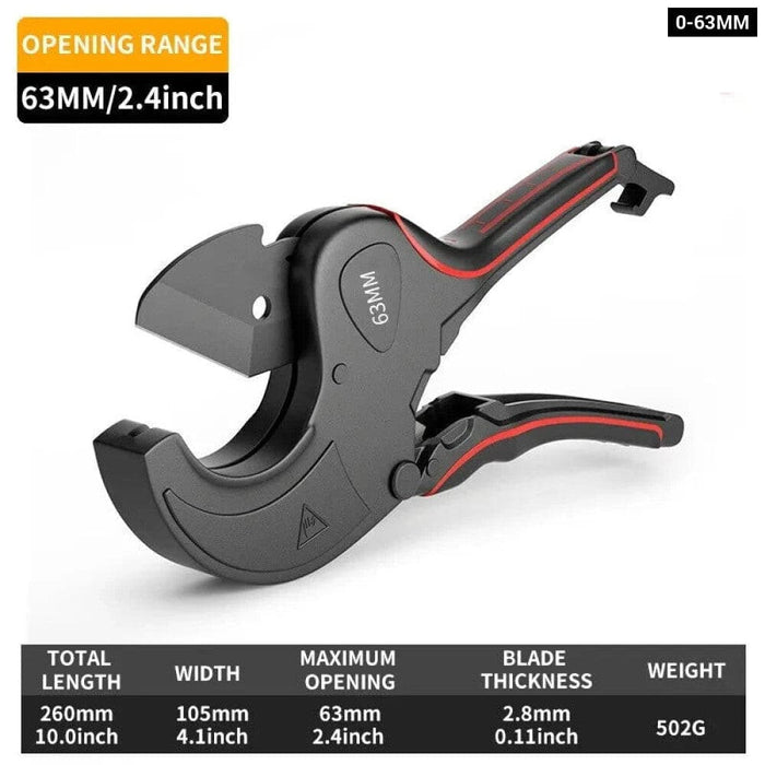 42 75mm Pipe Cutter Aluminum Ratchet Scissors for Pvc Pu Pp