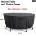 420d Garden Furniture Chair Set Dust Covers Waterproof