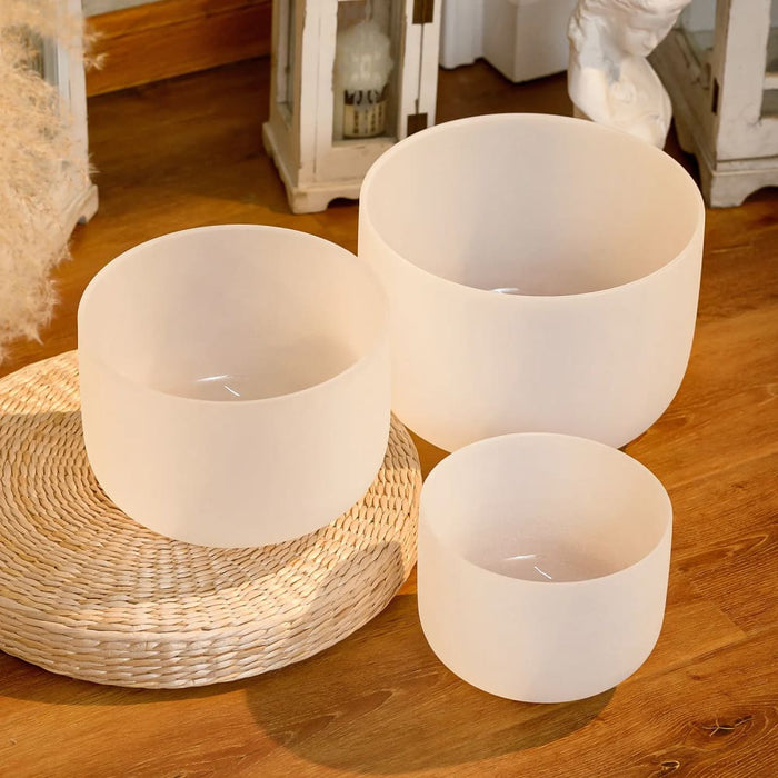 432hz/440hz 6’a 8’c 10’f Quartz Crystal Singing Bowl Chakra