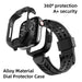 44mm 45mm Metal Case Rubber Band For Apple Watch Series 7