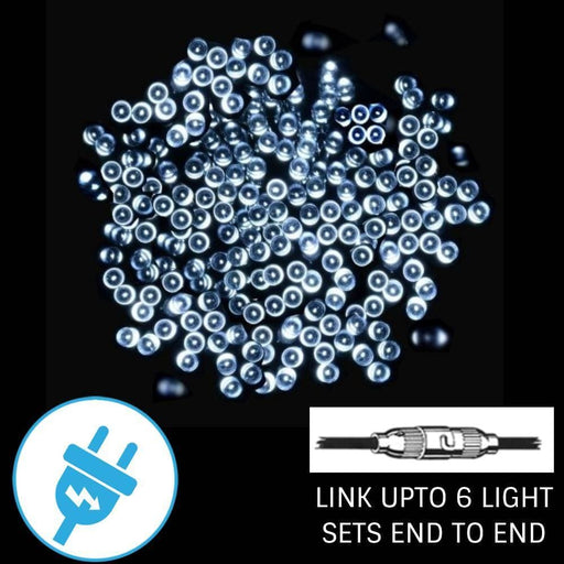 45.9m White Led String Lights with 8 Functions