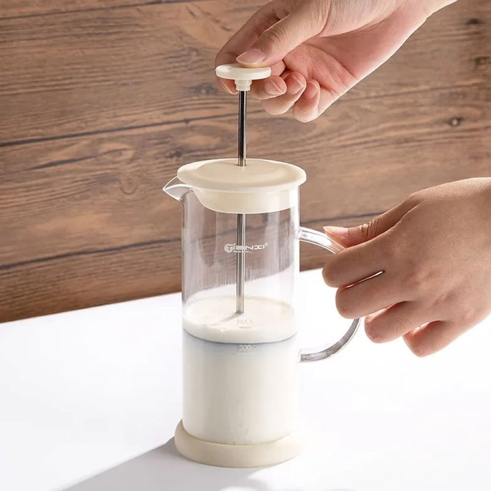 450ml Transparent Glass Milk Frother For Coffee