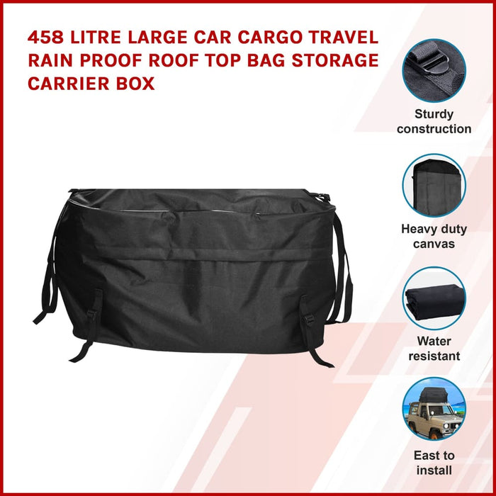 458 Litre Large Car Cargo Travel Rain Proof Roof Top Bag