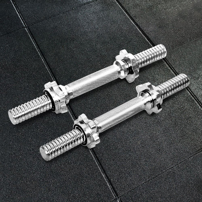 Goslash Picks 45cm Dumbbell Bar Solid Steel Pair Gym Home